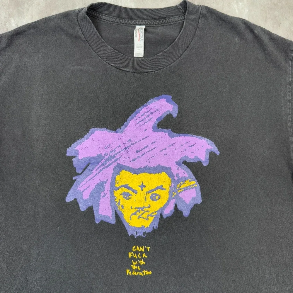 Denzel Curry‎ Tour Shirt Mens Large Black Can't F With the Federation 2015